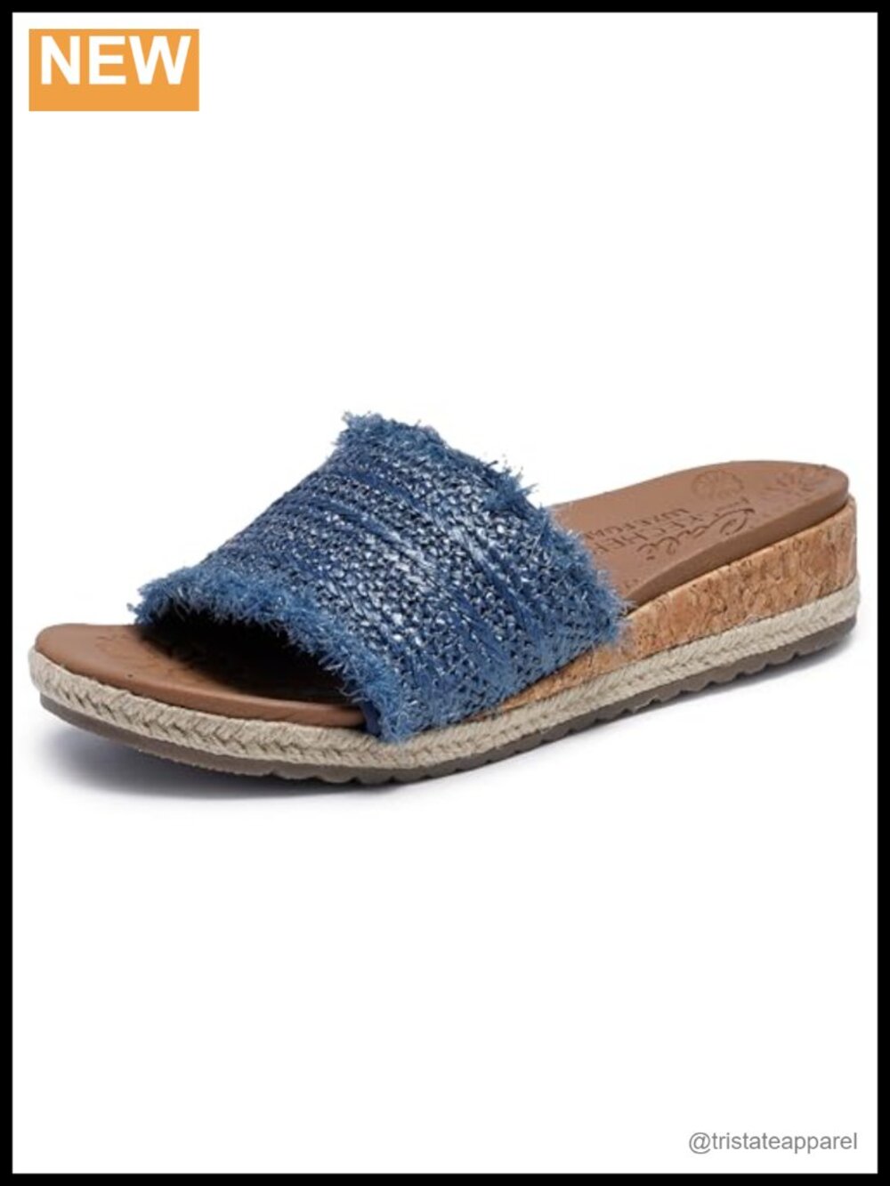 Skechers Breezie Radiant Feels Frayed Raffia Slide Sandal Vegan